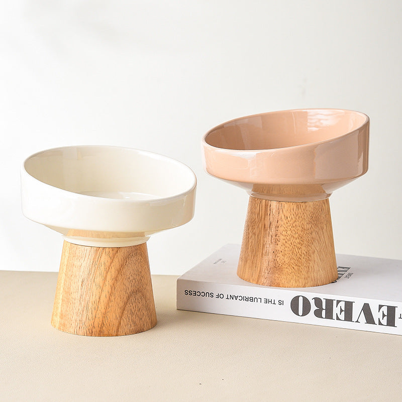 Cat Ceramic Bowl Puppy Dogs Food Water Dish Bowls