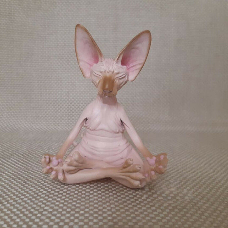 Creative PVC Simulation Hairless Cat Sphinx Toys