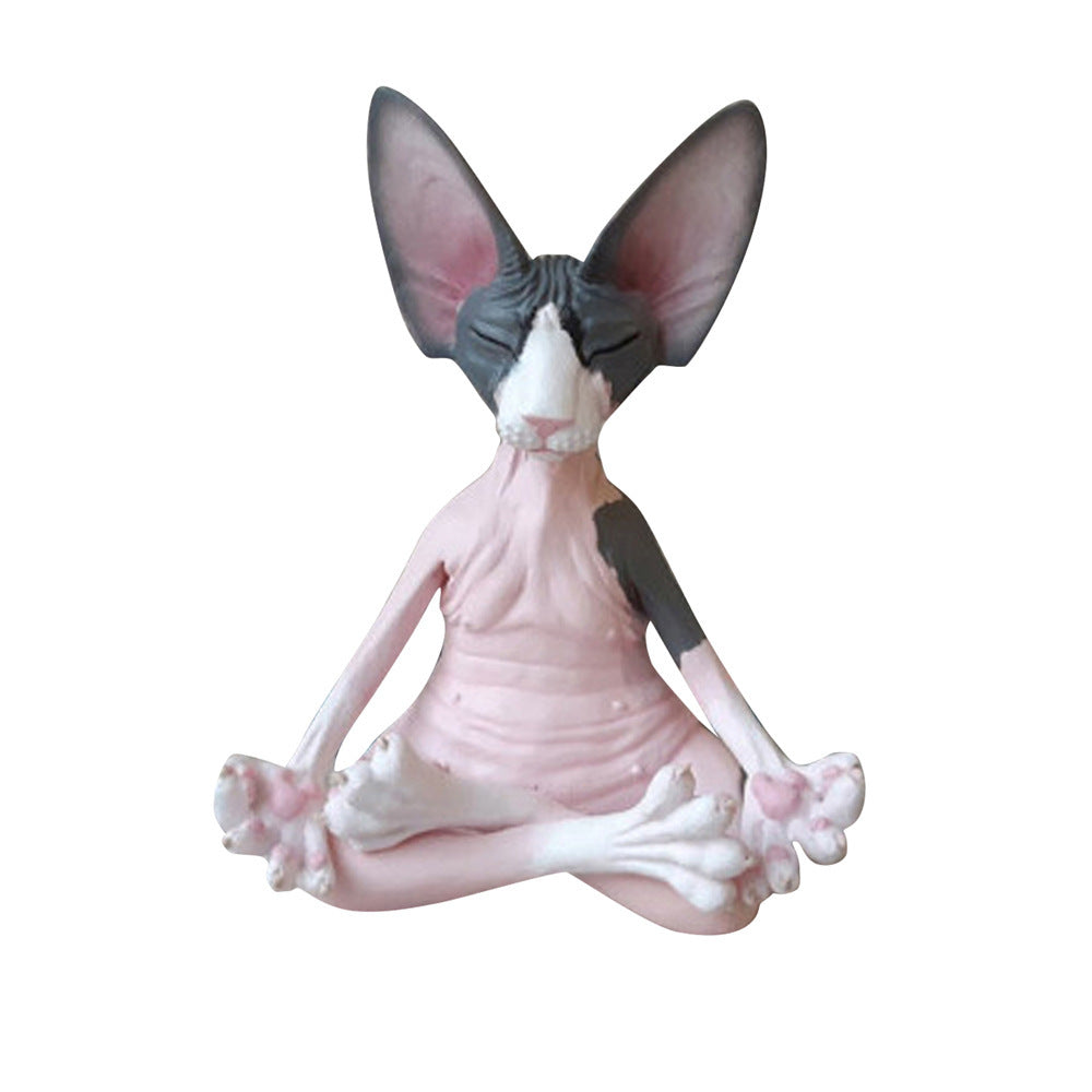 Creative PVC Simulation Hairless Cat Sphinx Toys