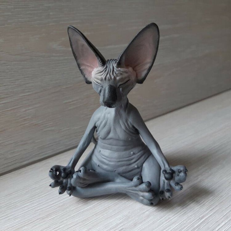 Creative PVC Simulation Hairless Cat Sphinx Toys