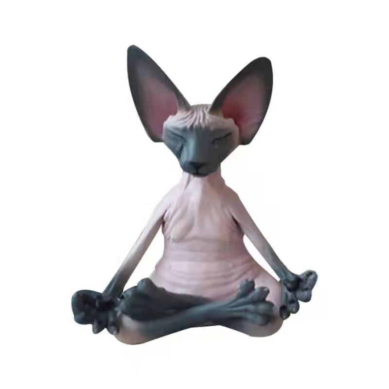 Creative PVC Simulation Hairless Cat Sphinx Toys