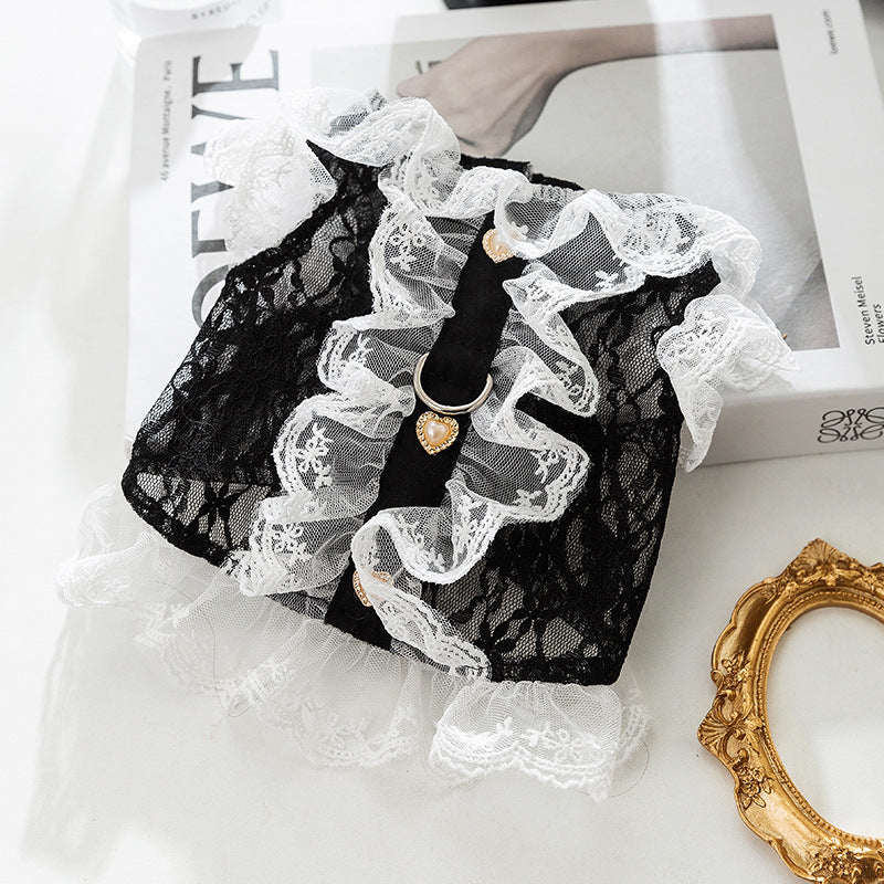 Lace Traction Vest Puppy Kittens Thin Pet Cat Clothing