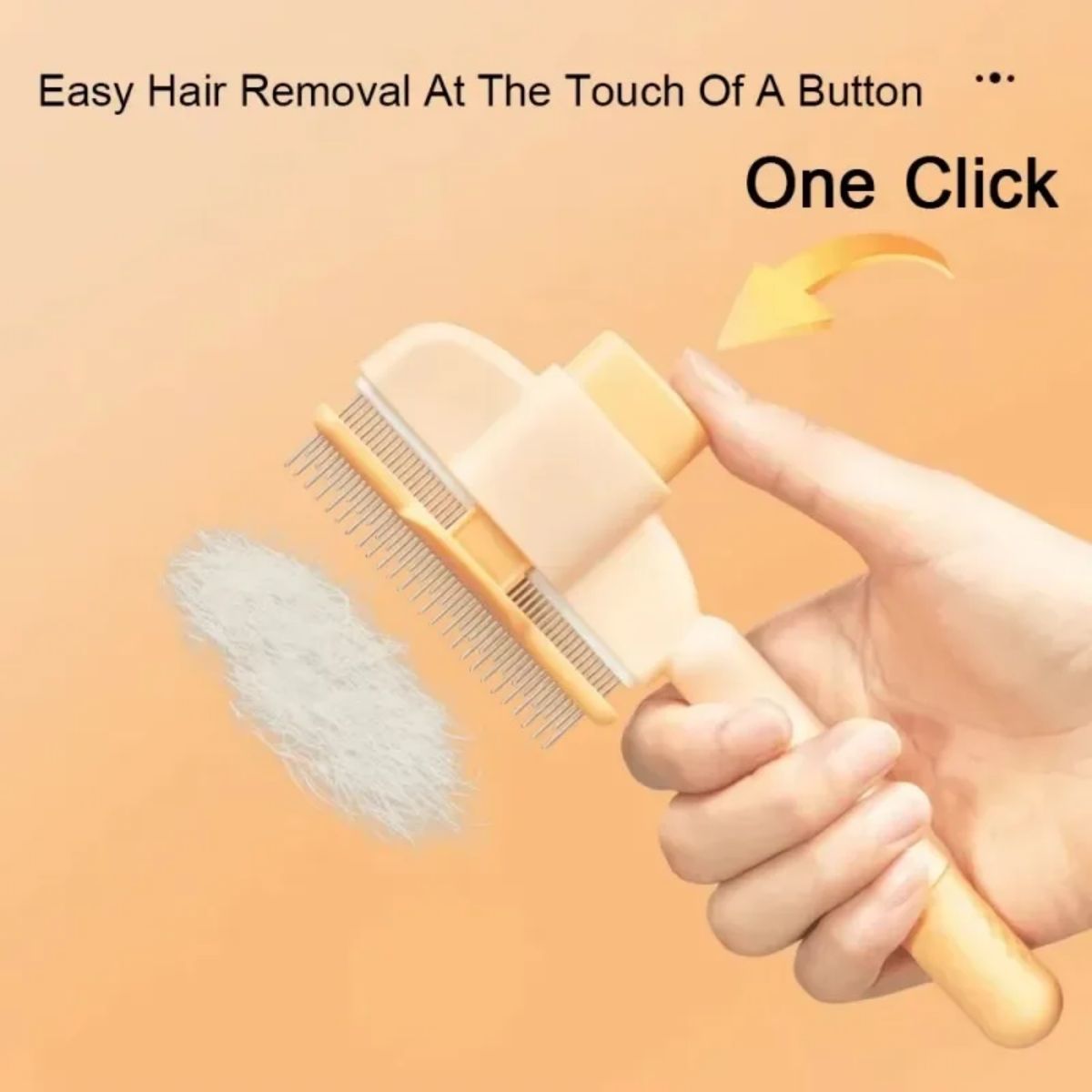 Pet Grooming Brush One-Click Hair Removal