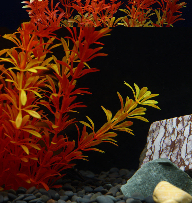Yellow Simulation Aquatic Plants Fish Tank Landscaping Package