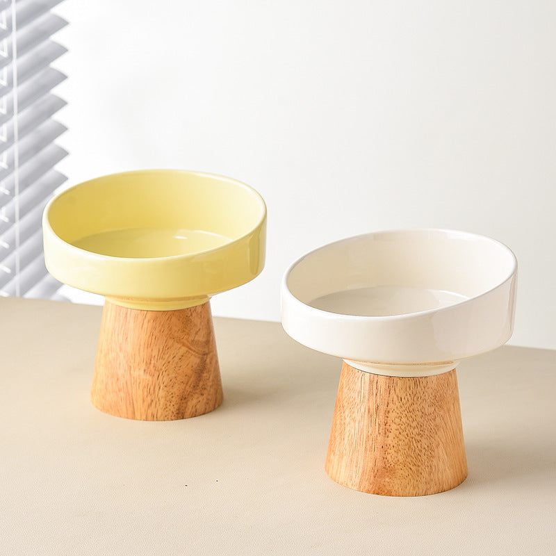 Cat Ceramic Bowl Puppy Dogs Food Water Dish Bowls