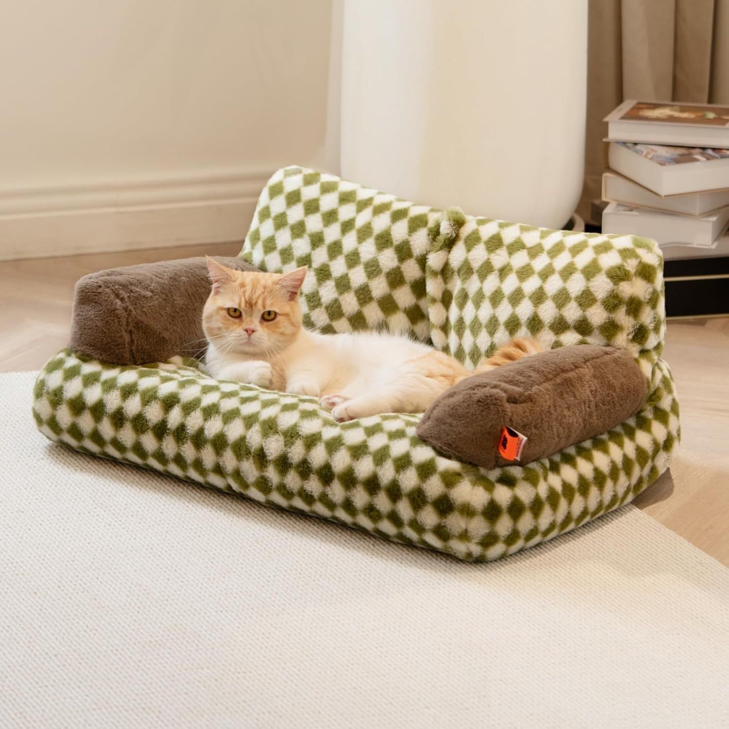 Fluffy Cat Couch  Washable Pet Couch Bed For Cats