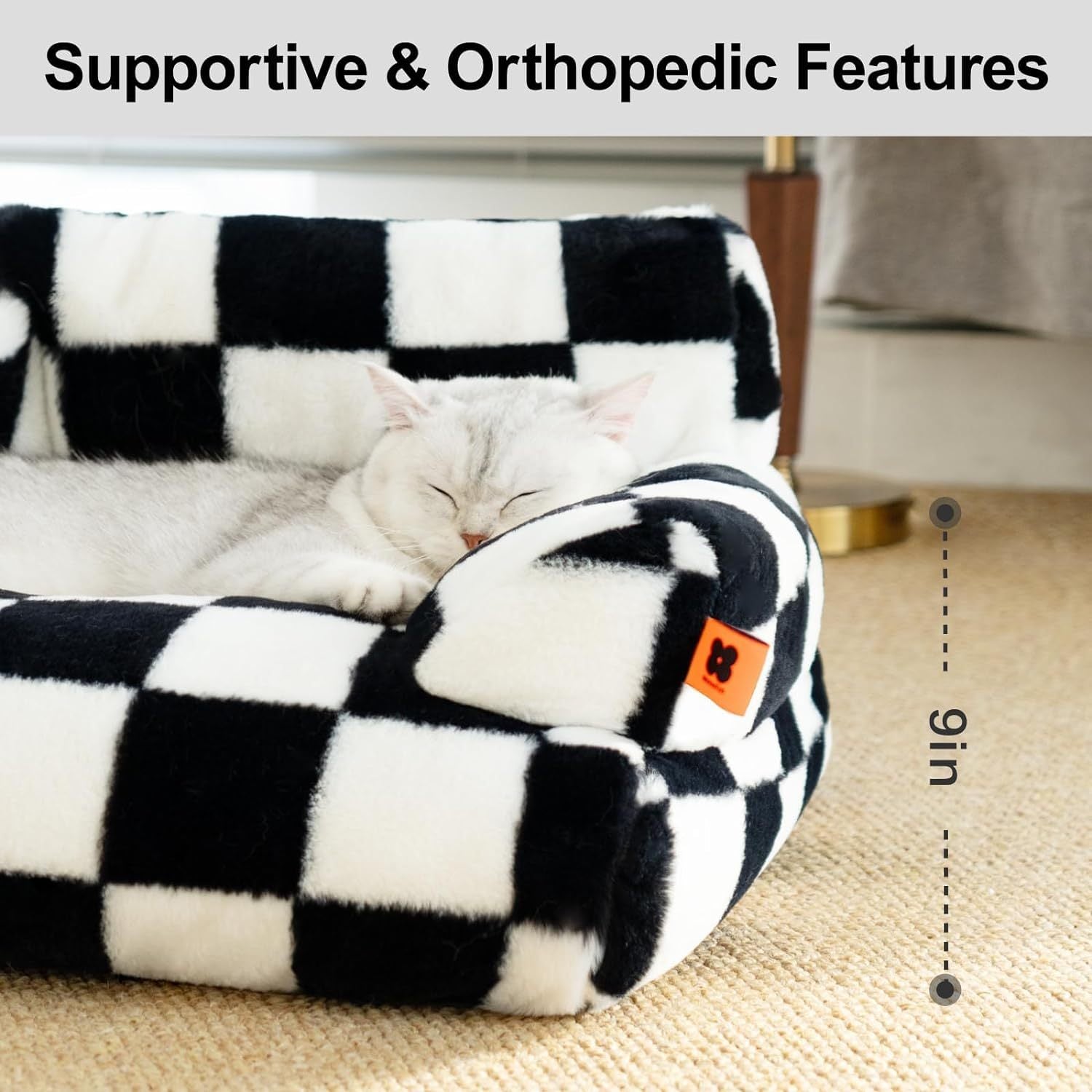 Fluffy Cat Couch  Washable Pet Couch Bed For Cats