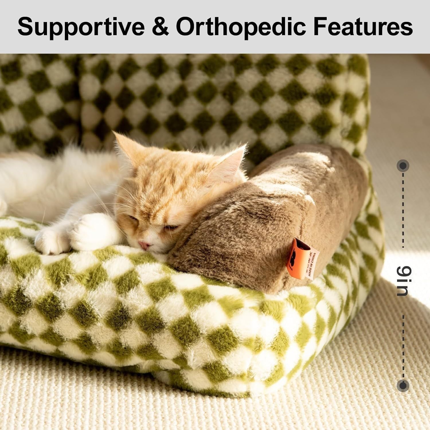 Fluffy Cat Couch  Washable Pet Couch Bed For Cats