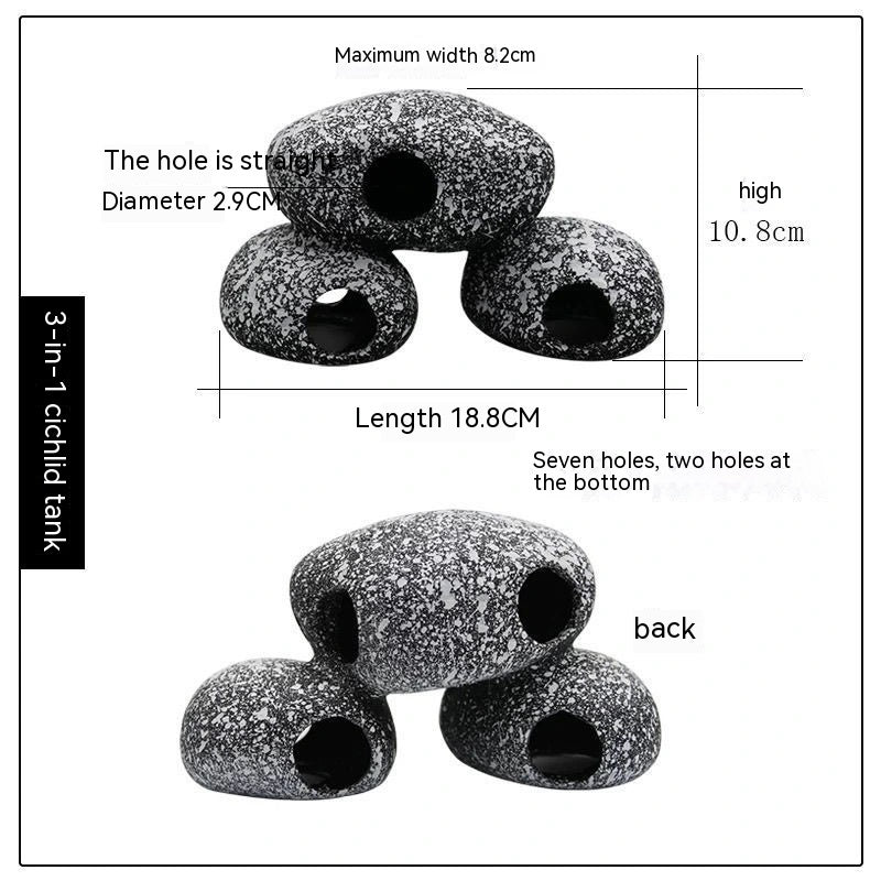 Fish Tank Stone View Decorative Landscaping Fish