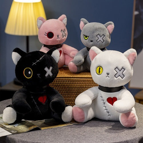Dark Cat Series Funny Mood Cat Doll Plush Toys