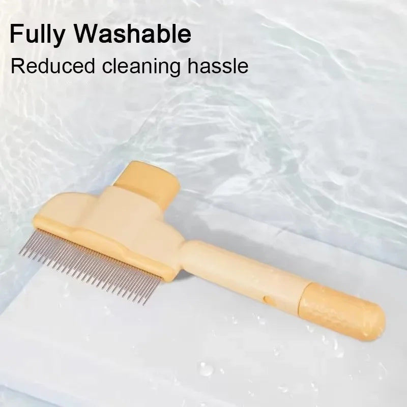 Pet Grooming Brush One-Click Hair Removal