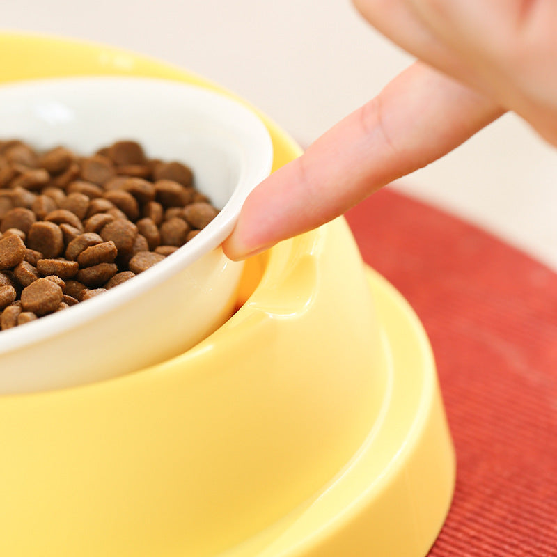 Pet Cat Bowl Dog Bowl Pet Double Feeding Bowl