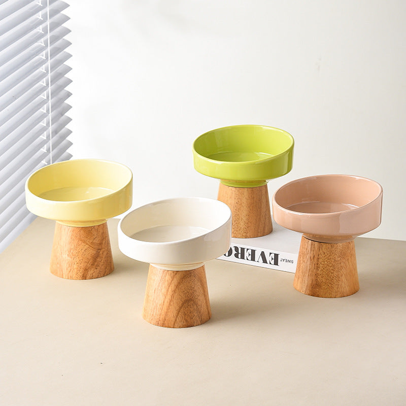 Cat Ceramic Bowl Puppy Dogs Food Water Dish Bowls