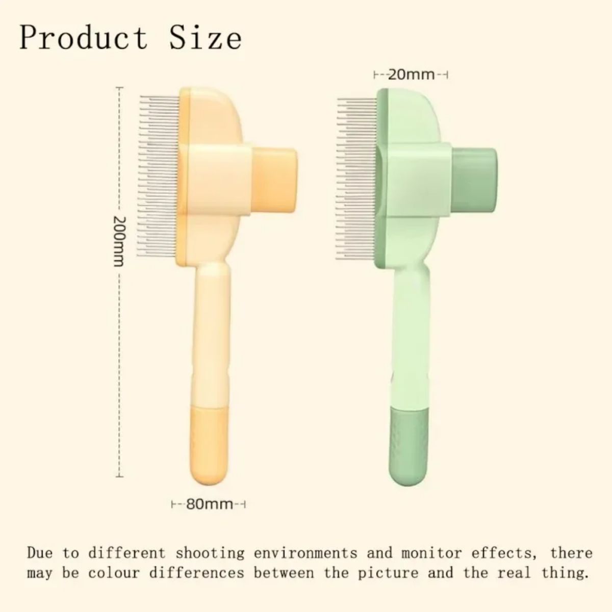 Pet Grooming Brush One-Click Hair Removal